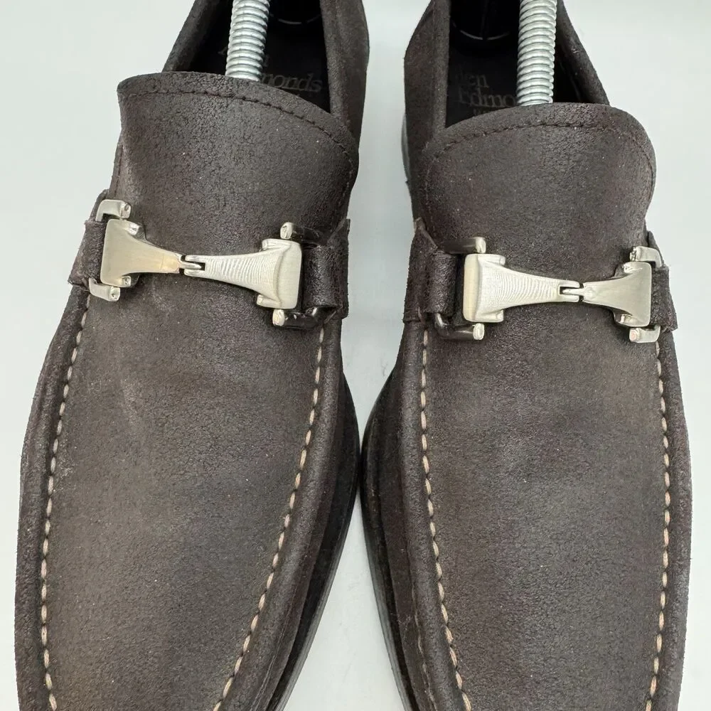 Allen Edmonds Fiesole Horse Bit Loafer Men's 9.5D Dark Brown Waxed Leather Shoes